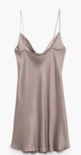 ZARA Jewell Strap Satin Effect Mini Slip Dress Size MEDIUM BNWT  [H24]