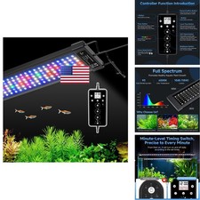Fishkeeper 24/7 Led Aquarium Light Auto Time Sync, 12-18 Inch FK097-18W