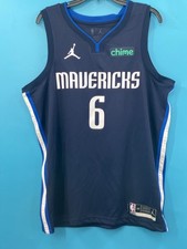 Men's NIKE NBA Dallas Mavericks #6 Kristaps Porzingis Dk Blue Jersey Sz L (NWT)