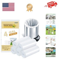 Small White Trash-Bags Bathroom 4 Gallon - Compostable Garbage Bags 4 Gallon ...