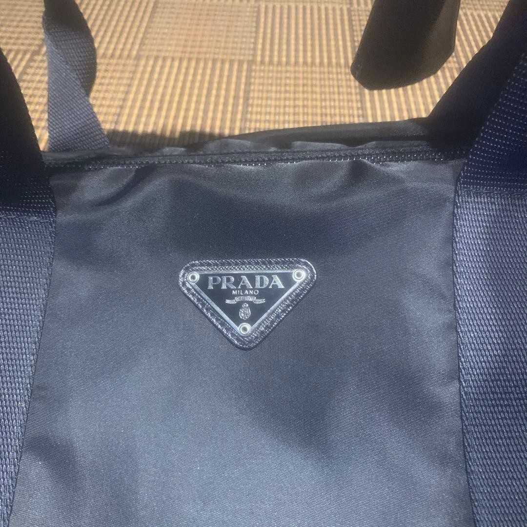 PRADA Boston bag large capacity triangular logo p… - image 4