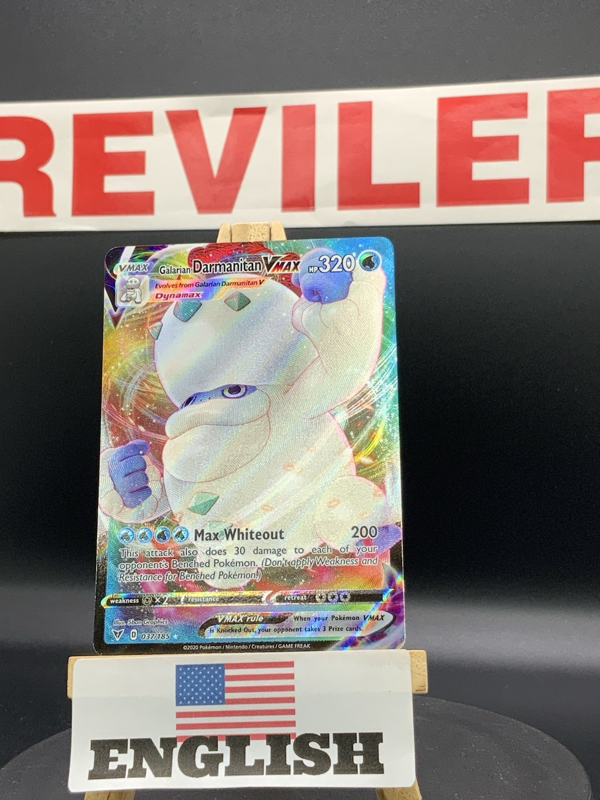 Galarian Darmanitan VMAX 037/185 Vivid Voltage Ultra Rare Pokemon TCG Card - NM