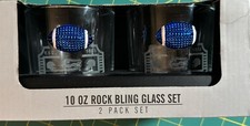Gators : Bling : 2 : 10 oz Rock Glasses : football