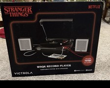 STRANGER THINGS Victrola WSQK Record Player With Speakers Bluetooth NEW OPEN BOX