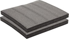 Packing Foam Sheets 12x12x1 2-Pack - Black Customizable Polyethylene Foam