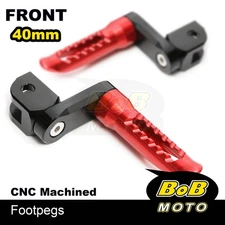 BOB 40mm Lower Rider Footpegs RED For Yamaha YZF R125 08 09 10 11 12 13