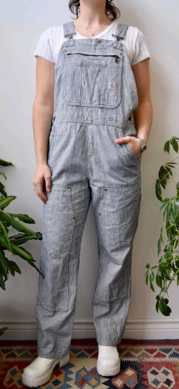 Carhartt XXL Reg Women’s Hickory Bib Overalls Gardening Outdoor Stripes Rugged
Opens in a new window