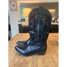 Women's Black Western Heeled Boots