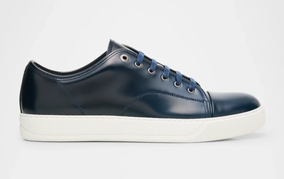 MSRP $650 Lanvin Men's DBB1 Blue Low-Top Sneakers, Size 8US, 10US