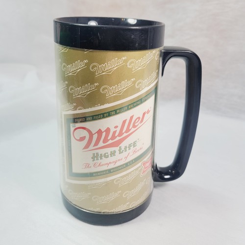 Vintage Miller High Life Beer Thermo-Serve Insulated Plastic Mug Cup