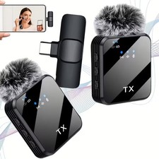 3 in 1 Mini Microphone for iPhone/Android/Camera Wireless Lavalier Microphone