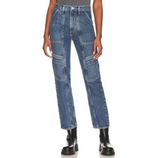 AGOLDE Cooper Cargo Regulation Wash Blue Denim Jeans Size 28 NWT!