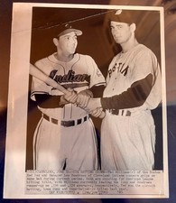 Vintage baseball AP wirephoto lot of 18 - Ted Williams, Bob Feller, Lou Boudreau