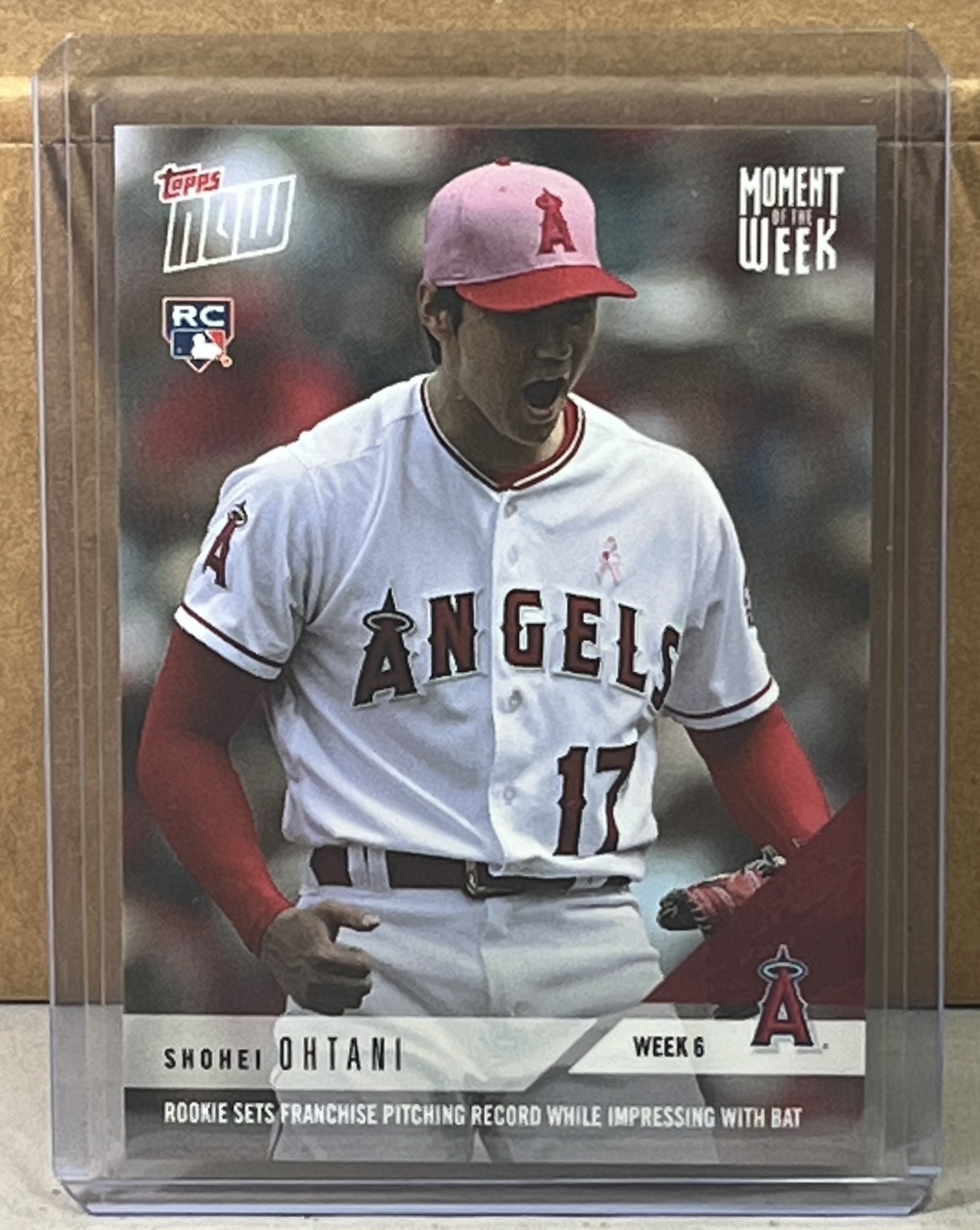 2018 TOPPS NOW MOMENT of the WEEK #MOW-6 SHOHEI OHTANI ANGELS ROOKIE 