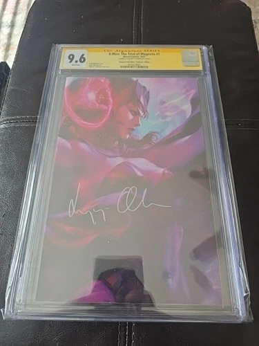 X-Men Trial of Magneto 1 1:100 Artgerm Virgin Variant CGC 9.8 SS Elizabeth Olson