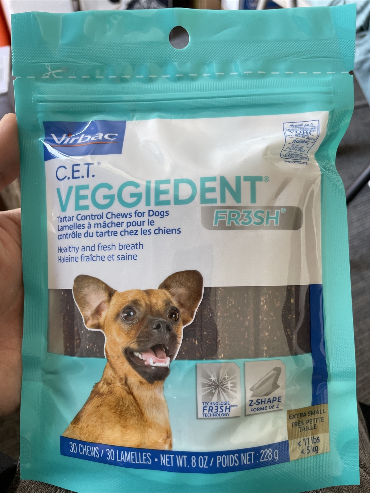 Tartar Control Veggiedent Small Oravet Dental Chews Virbac CET