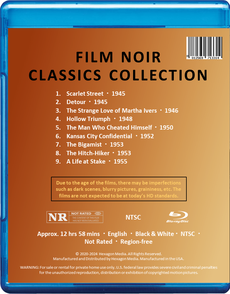 Film Noir Classics Collection, 9 Films [1 Blu-ray Disc] | eBay