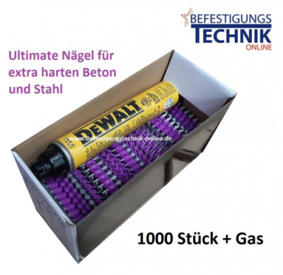 Betonnägel 3,0x38mm XP EXTREME + Gas für Powers DeWalt C5 Würth Diga CS2 CS3 HFB
