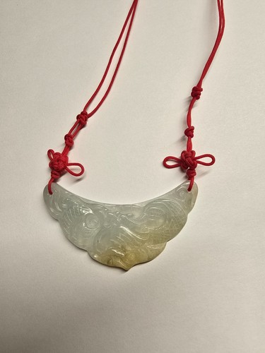Light Green / White Jade Translucent Pendant - Picture 3 of 7
