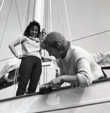 1960s Ron Vogel Negative-sexy pinup girls on sailboat-cheesecake v202763