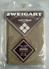 Cross stitch fabric 18 count SEALED Zweigart Tan Davosa 13x18" Germany