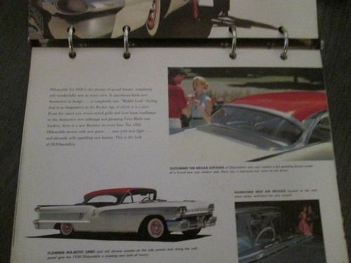 1958 Oldsmobile Dealer's Showroom Catalog with Color & Fabric Catalog 2 Items - Picture 12 of 12