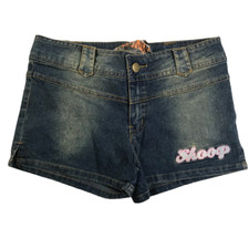 Vintage Blue Denim 90s Shorts by Shoop Size Small New Old Stock