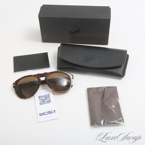 LNIB #1 MENSWEAR Persol Made in Italy 649 24/57 54-20 Havana Tort Sunglasses NR