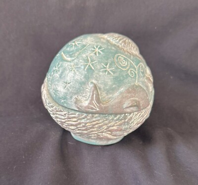 Trinket Prayer Jewelry Jar.  Sisters of St. Joseph of LaGrange. Aqua Ocean Theme