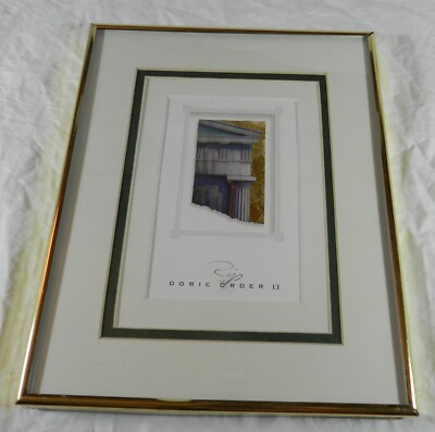 Framed + Matted Print Signed by artist Euripides ''Rip'' Kastaris - Doric Order II