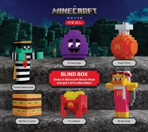 Adult Happy Meal Toys 2025 Complete Set of 6 Minecraft Toys - NO CODES - - Picture 9 of 16
