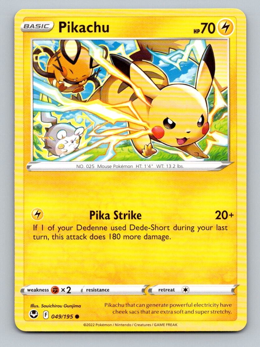 Pikachu ポケモンカード 2022 Pokemon Card Silver Tempest Pikachu 49/195 | eBay