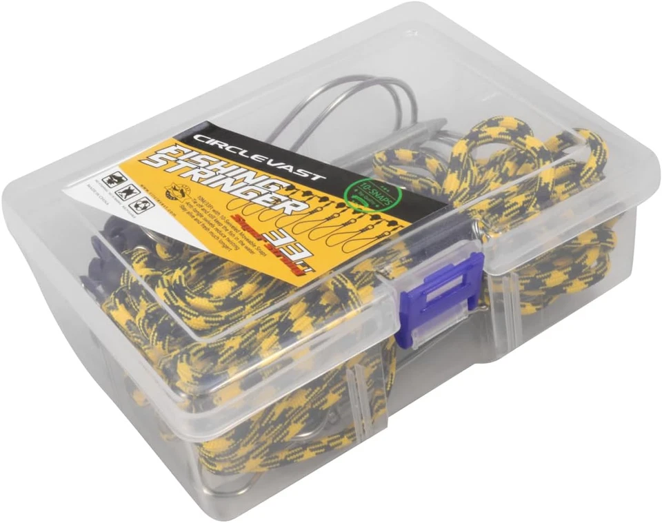 Cadena de hebilla de bloqueo de peces CIRCLEVAST Fish Stringer 33 pies 10 m móvil 10 broches de presión Foto 2 de 4