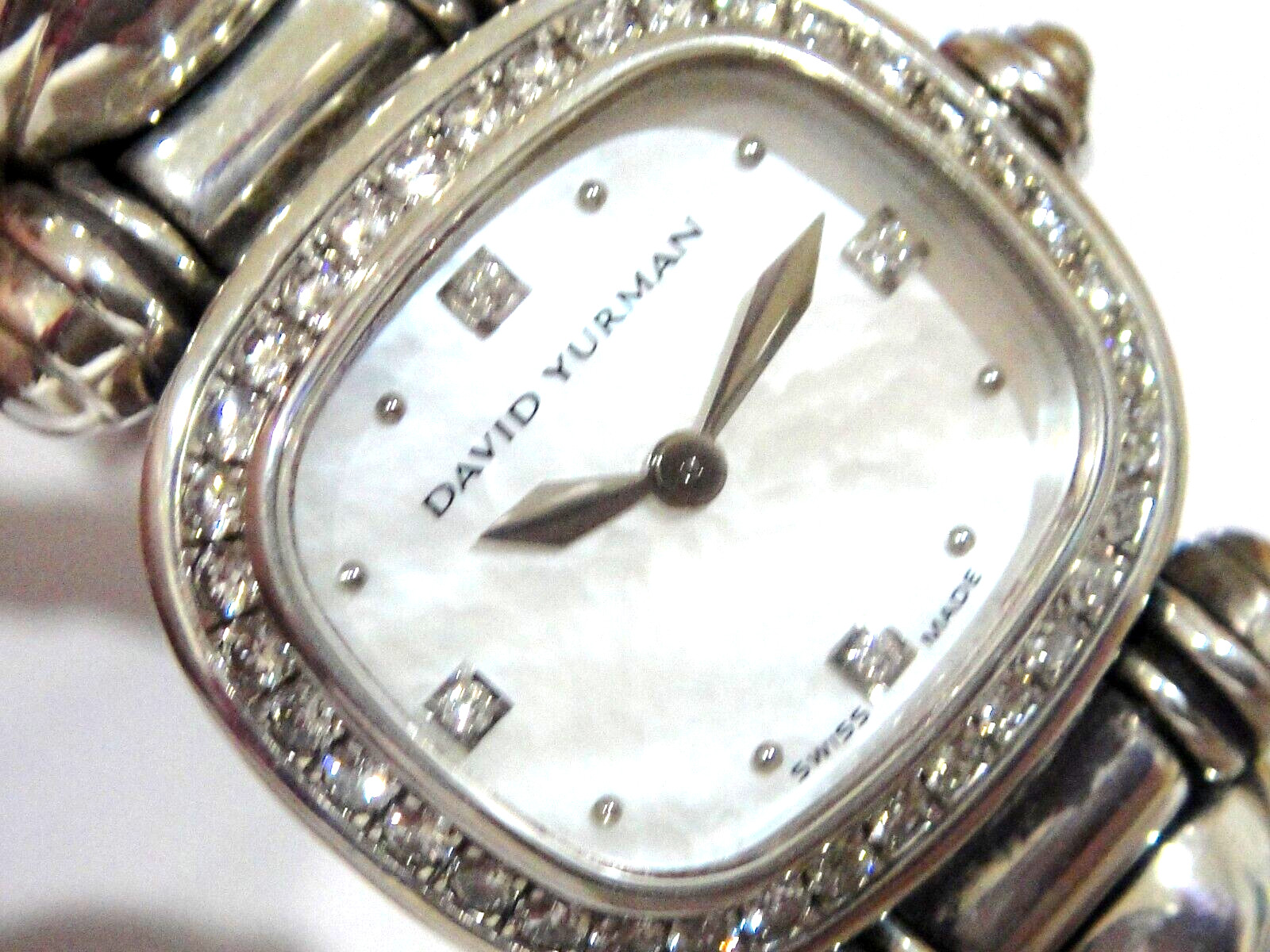 DAVID YURMAN DIAMOND CASE and DIAL , SS CABLE BRACELET WATCH