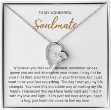 To My Soulmate Necklace For Women Valentine Gifts For Her From Husband/Boyfriend