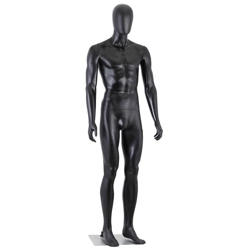 Full Body Male Mannequin with Metal Base Adjustable Dress Form mannequin Black