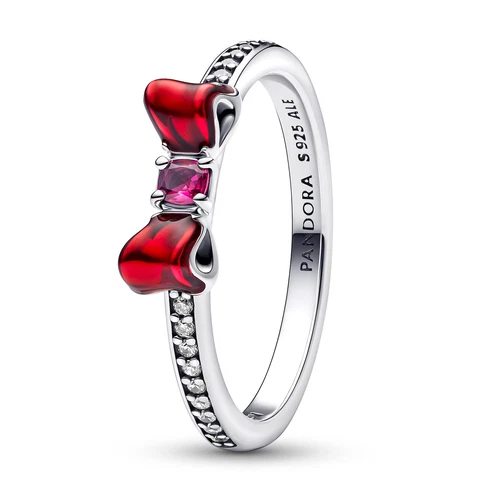 Pandora Jewelry Women's Silver Ring Disney Princess Snow White Bow 19365