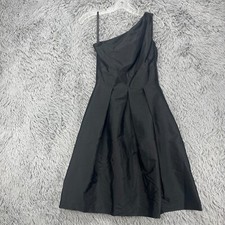 Alfred Sung Formal Dress Women's 0 Black LBD Party HOCO One Shoulder Wedding