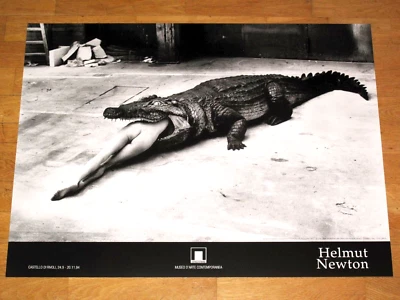 HELMUT NEWTON POSTER PLAKAT " CROCODILE EATING BALLERINA " 1994 ITALY EXHIBITION - Bild 1 von 4