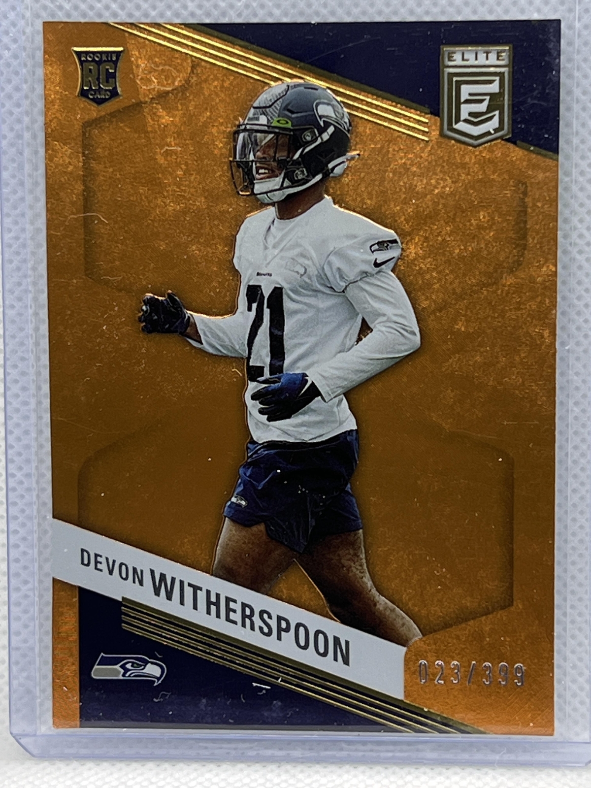 2023 Donruss Elite #133 Devon Witherspoon Orange #/399