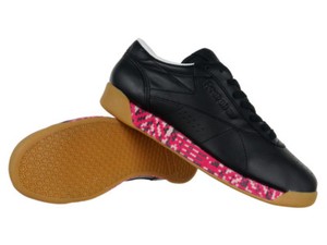 Reebok Classic Freestyle Low Old Meets New Womens Leather Sneakers Black Shoes | eBay