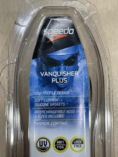 Speedo Vanquisher plus competition, low profile, goggles mirrored coating NIP - Picture 2 of 7