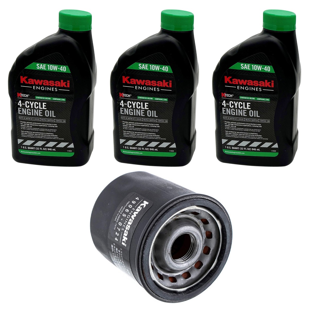 10W40 Oil Change Kit in Colder Climates for Kawasaki FH721V Oil