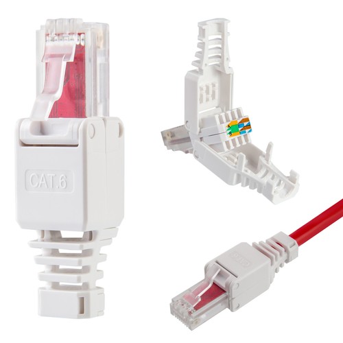 Cat7 8.1 6a Netzwerkstecker RJ45 Verbinder Netzwerkdose Keystone Werkzeuglos LAN - Afbeelding 9 van 123