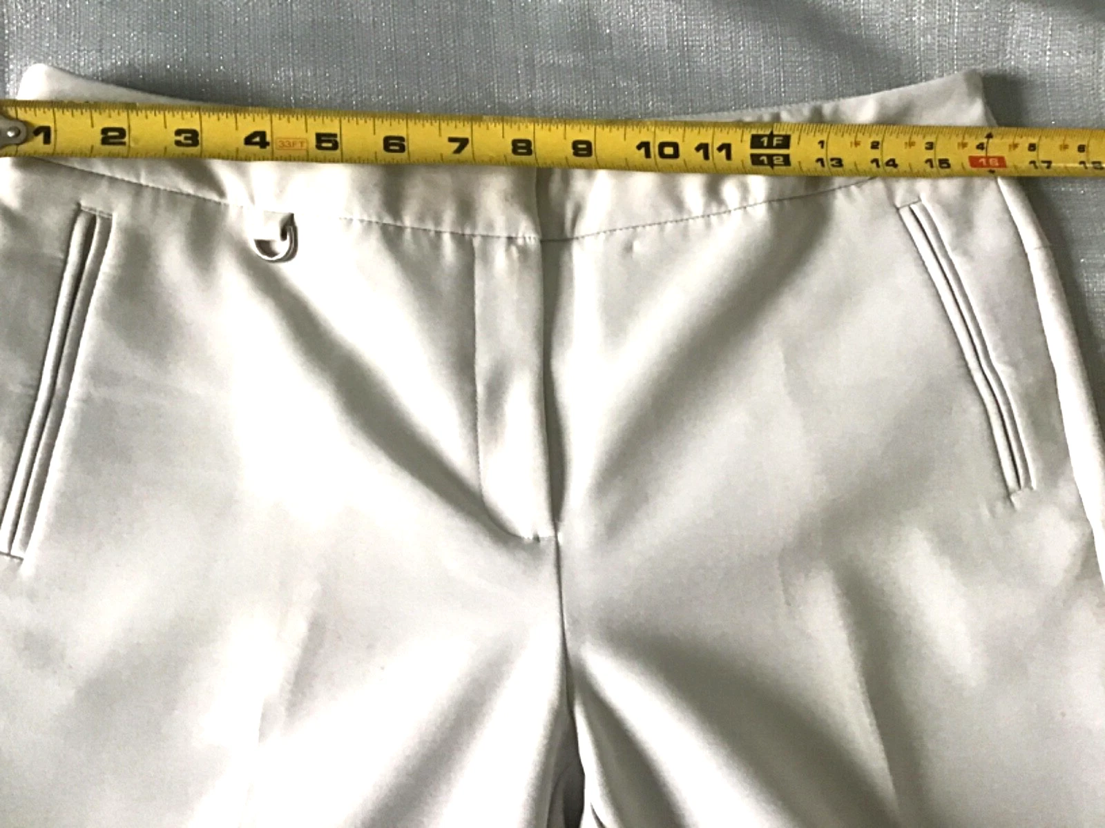 OFF WHITE Adrianna Papell Vestito Pantalone Pantalone Taglia 8 Tan Off White Lavoro Ufficio Elasticizzato