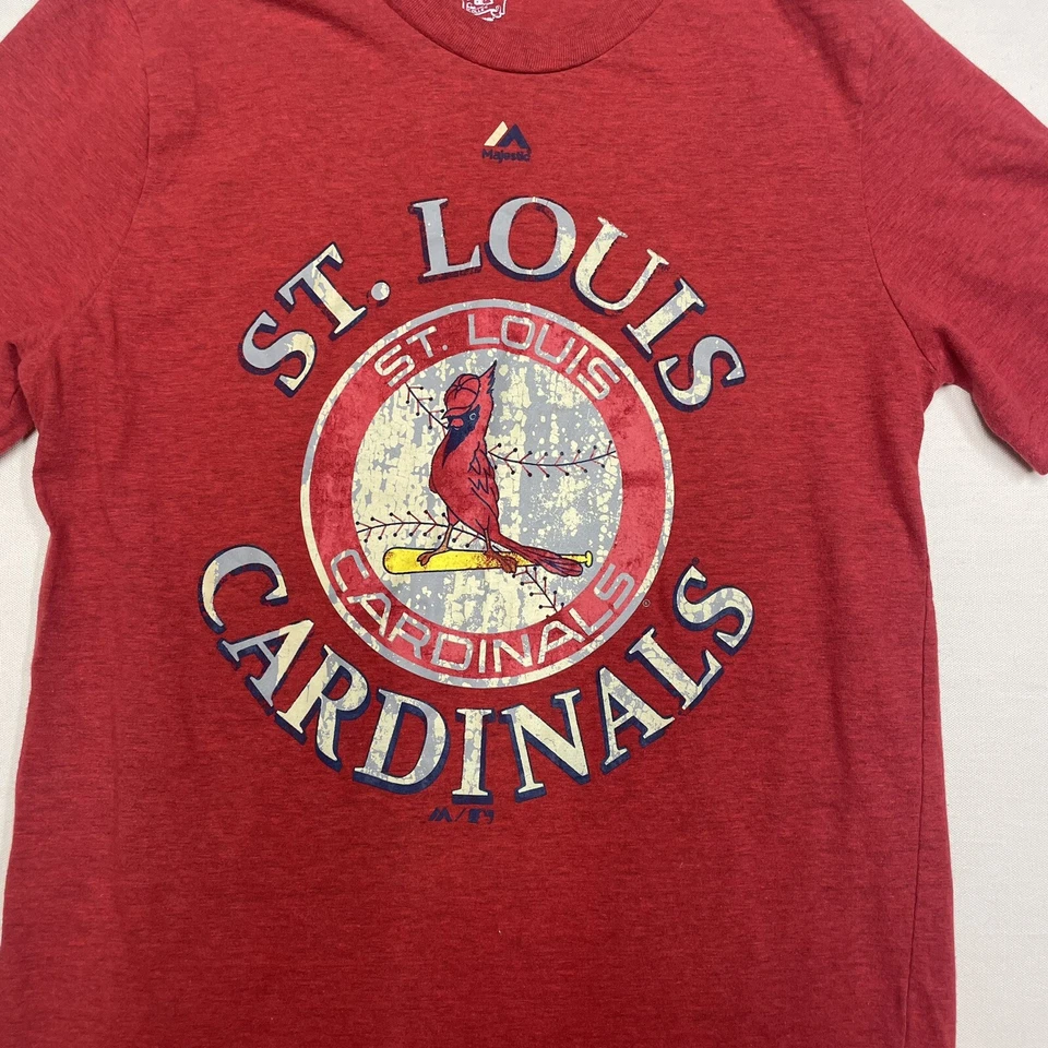 Camiseta Cardenales de San Luis Niños Niños Talla XL (18) MLB Majestuosa Roja Manga Corta Foto 3 de 4
