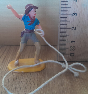 Mit Lasso Trapper Indianer Cowboy Kavallerie Elastolin Original