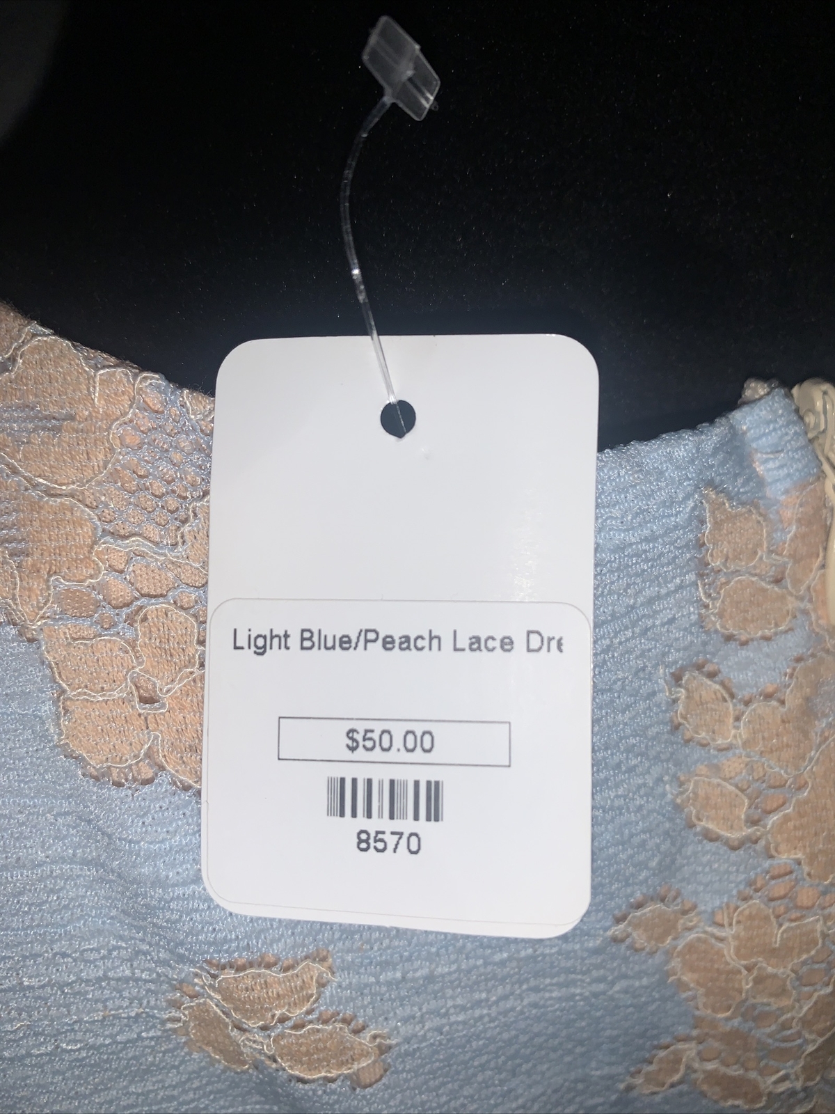 MAIN STRIP NWT peach stretch lace overlay bodycon dress size medium image 5