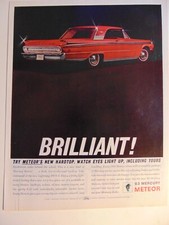 1963 Mercury Meteor Vintage Print Ad 1963 Mercury Meteor Vintage Print Ad