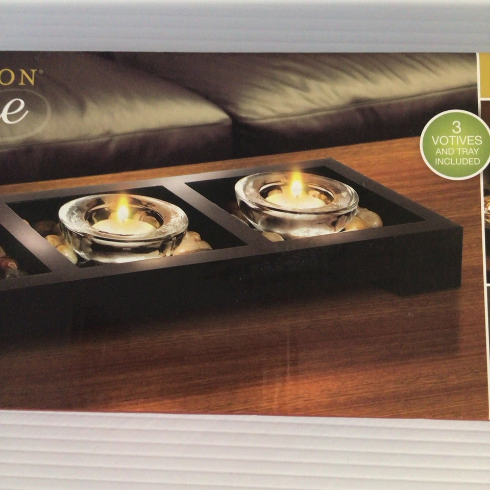 Сара Пейтон Домашний Обетный Набор Свеч Деревянный Поднос БЛАГОРОДНАЯ КОРОБКА ДЕФЕКТ Праздничный Декор Подарок - Изображение 4 из 4